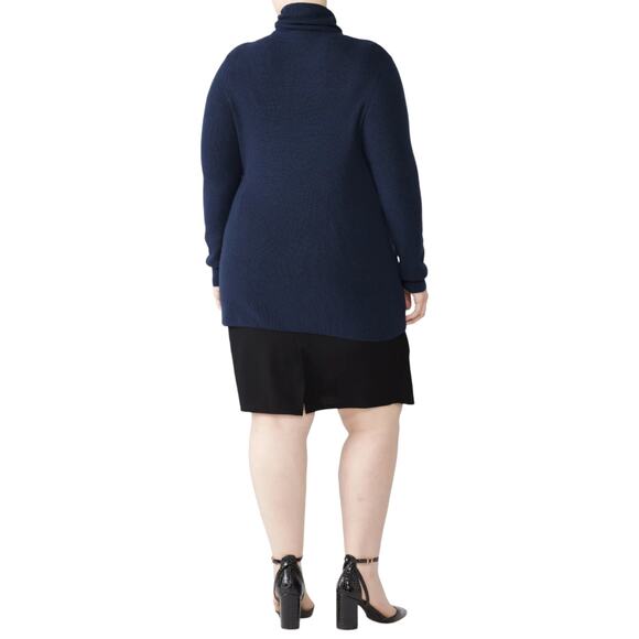 Universal Standard Navy Blue Aso Ribbed Turtleneck Sweater - Picture 3 of 12